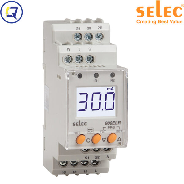 Selec-900ELR-2-230V : Rơ le bảo vệ dòng rò và chạm đất