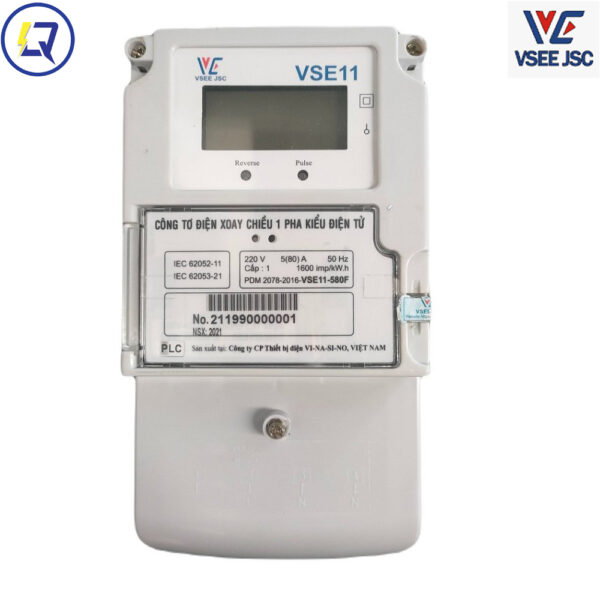 Vinasino-VSE11-580F: CÔNG TƠ ĐIỆN TỬ  1 PHA - 1 BIỂU GIÁ