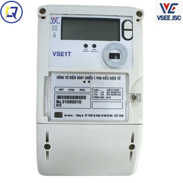 Vinasino-VSE1T-510B: CÔNG TƠ ĐIỆN TỬ  1 PHA - 3 BIỂU GIÁ GIÁN TIẾP