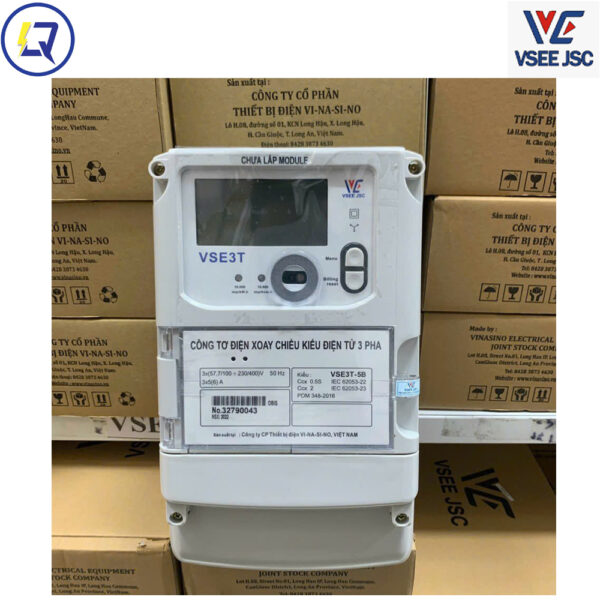 Vinasino-VSE1T-510: CÔNG TƠ ĐIỆN TỬ  1 PHA - 3 BIỂU GIÁ GIÁN TIẾP - Hình ảnh 2