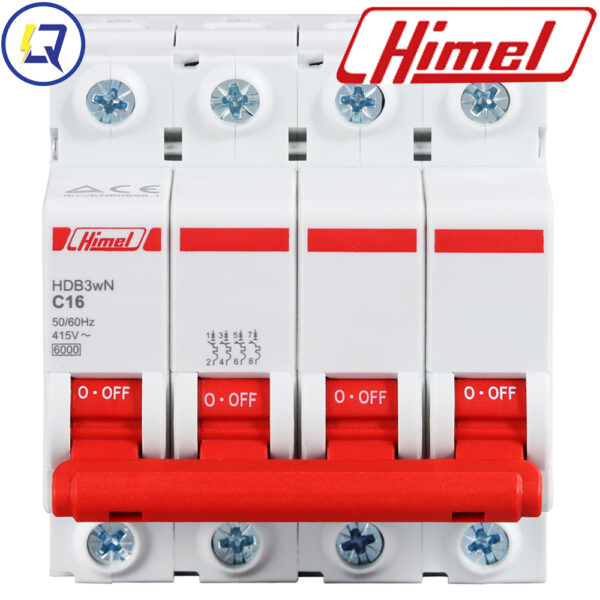 Himel HDB3WN4C10 : MCB 4 Pha 10A-6KA - Hình ảnh 2