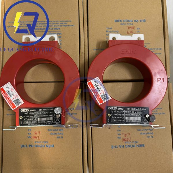 EMIC CT0.6-1200/5A : Biến Dòng Emic CT0.6 - 1200/5A CCX 0.5 - Hình ảnh 2