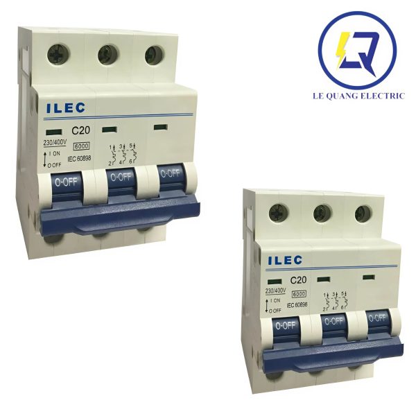 ILEC IB-D332: CB TÉP 3 POLE 6kA 32A (MCB LOẠI D)